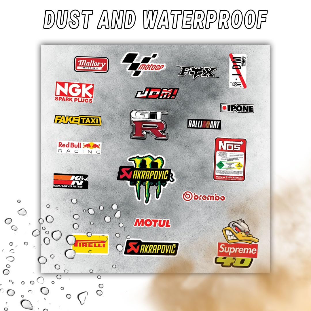 3D Vinyl Car Sticker for Exterior, Waterproof and Fade-Proof Self Adhesive Car Decal for Rear Glass, Bumper, Windshield & Car Styling Accessories (19 PC)