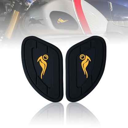 Silicone Tank Pads for Universal Motorbike | Anti-Slip & Scratch-Resistant Fuel Tank Protection | Premium Durable Design | Easy Installation | Pack of 2