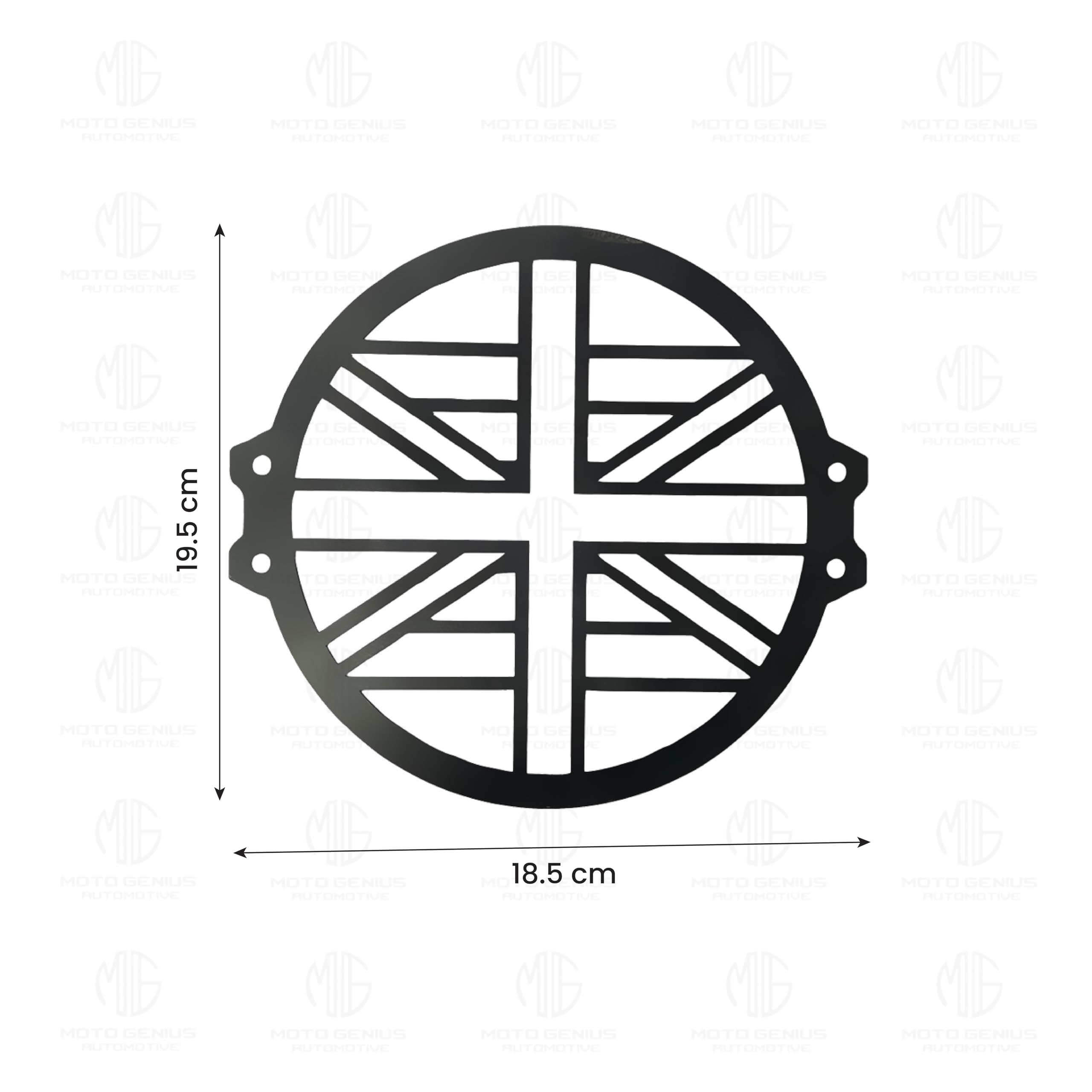 Front Headlight Grill Guard for RE Himalayan BS3/BS4/BS6/Scram Motorbike | Durable Metal Protective Head Light Frame Protector (Line Design)