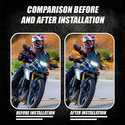 MOTO GENIUS Universal Bike Hand Guards Protectors | Wind Deflector Made for Hand Safety While Riding All Motorcycle ()