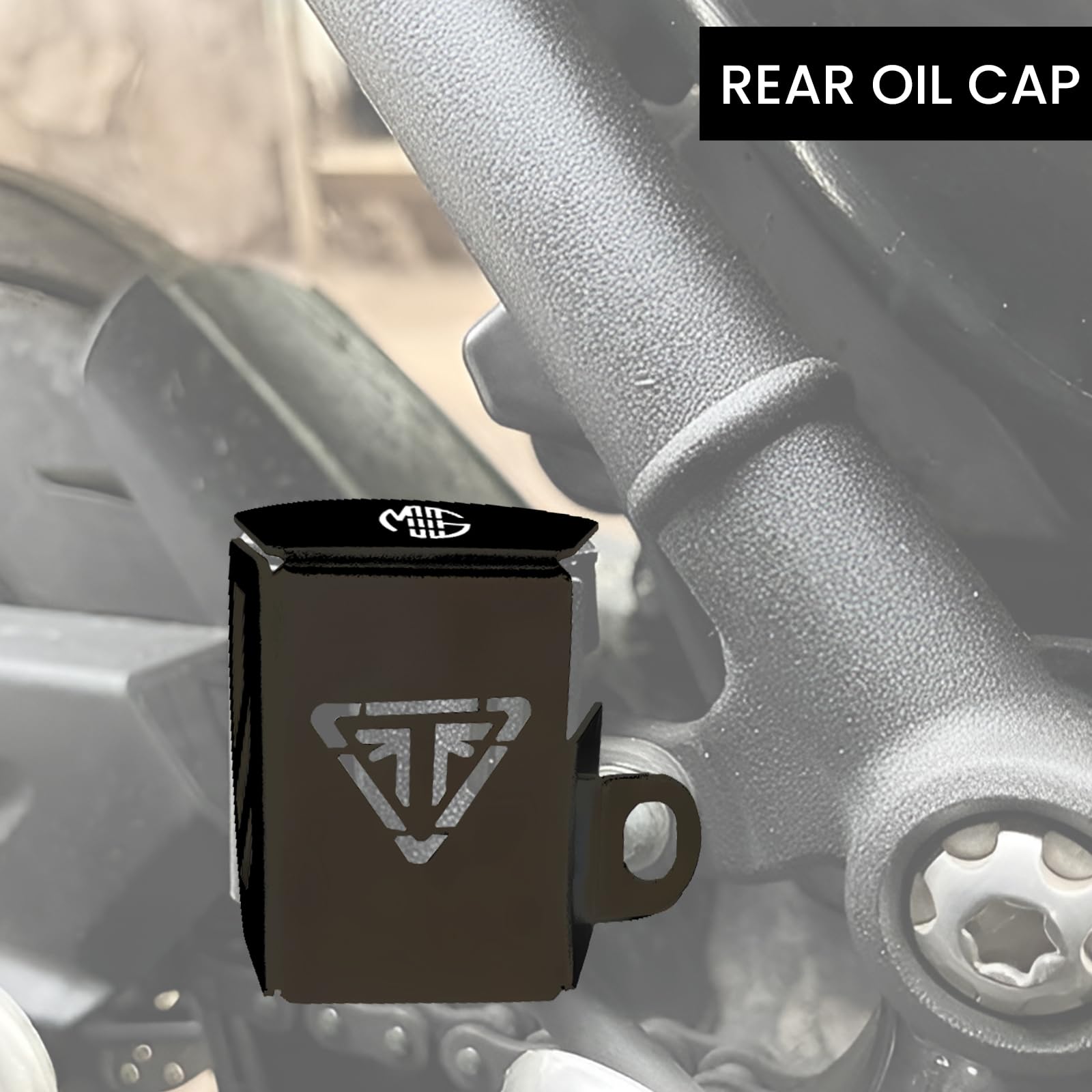 MOTO GENIUS Stainless Steel Rear Brake Oil Reservoir Guard for Triumph Speed 400 | Durable Protection for Brake System ()