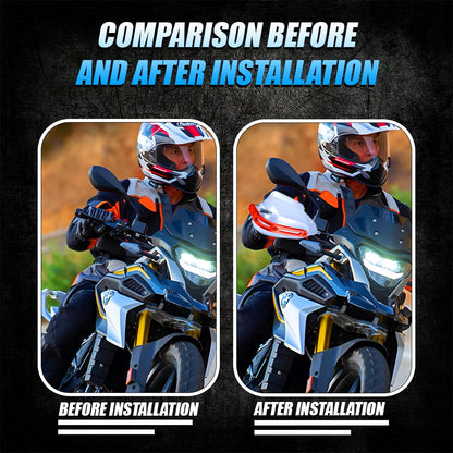 MOTO GENIUS Universal Motorcycle Handuards | Bike Wind Deflector Protectors for Handlebar Hand Safety, Fits Most Motorcycles