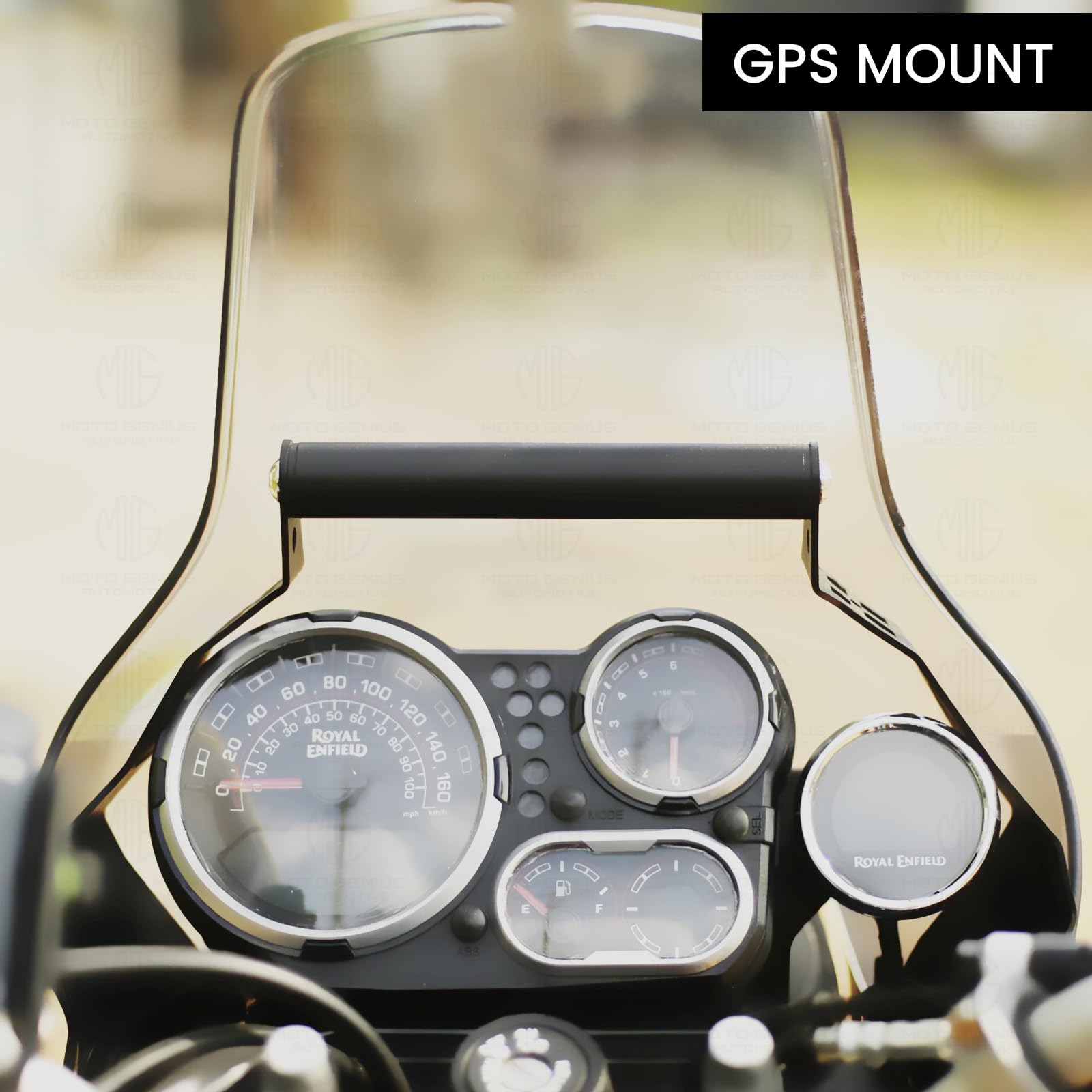 MOTO GENIUS Motorcycle Smartphone GPS Mount for RE Himalayan BS3/BS4/BS6/Scram Motorbike Mobile Phone Holder GPS Frame Mount (Pack of 1)