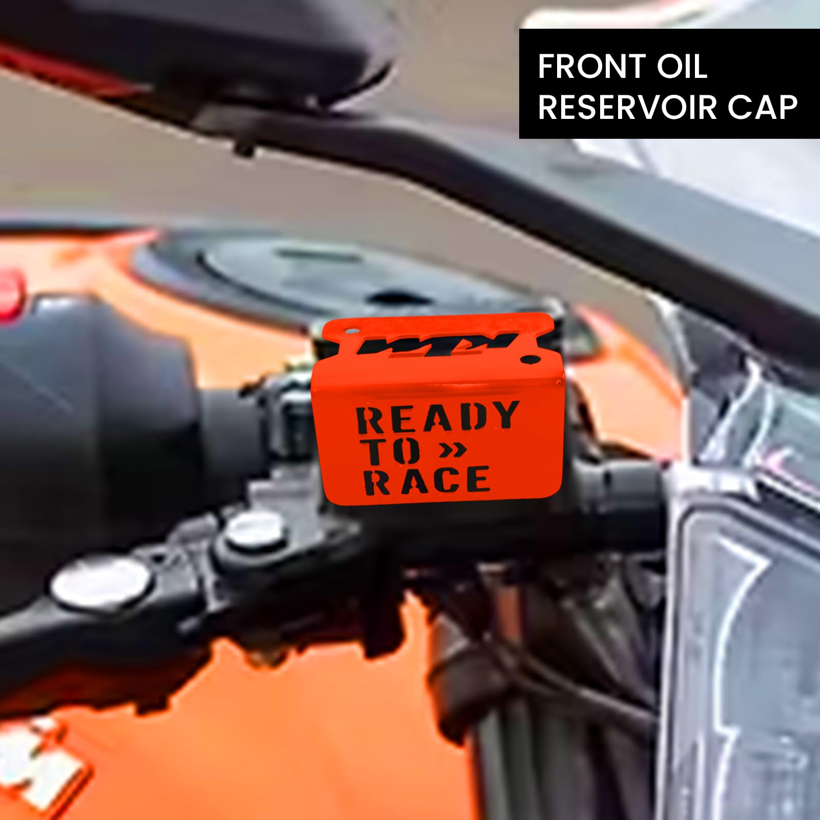 MOTO GENIUS Stainless Steel Front Disc Brake Fluid Reservoir Oil Cap for KTM Ready to Race Motorbike Replacement for Enhanced Durability and Performance