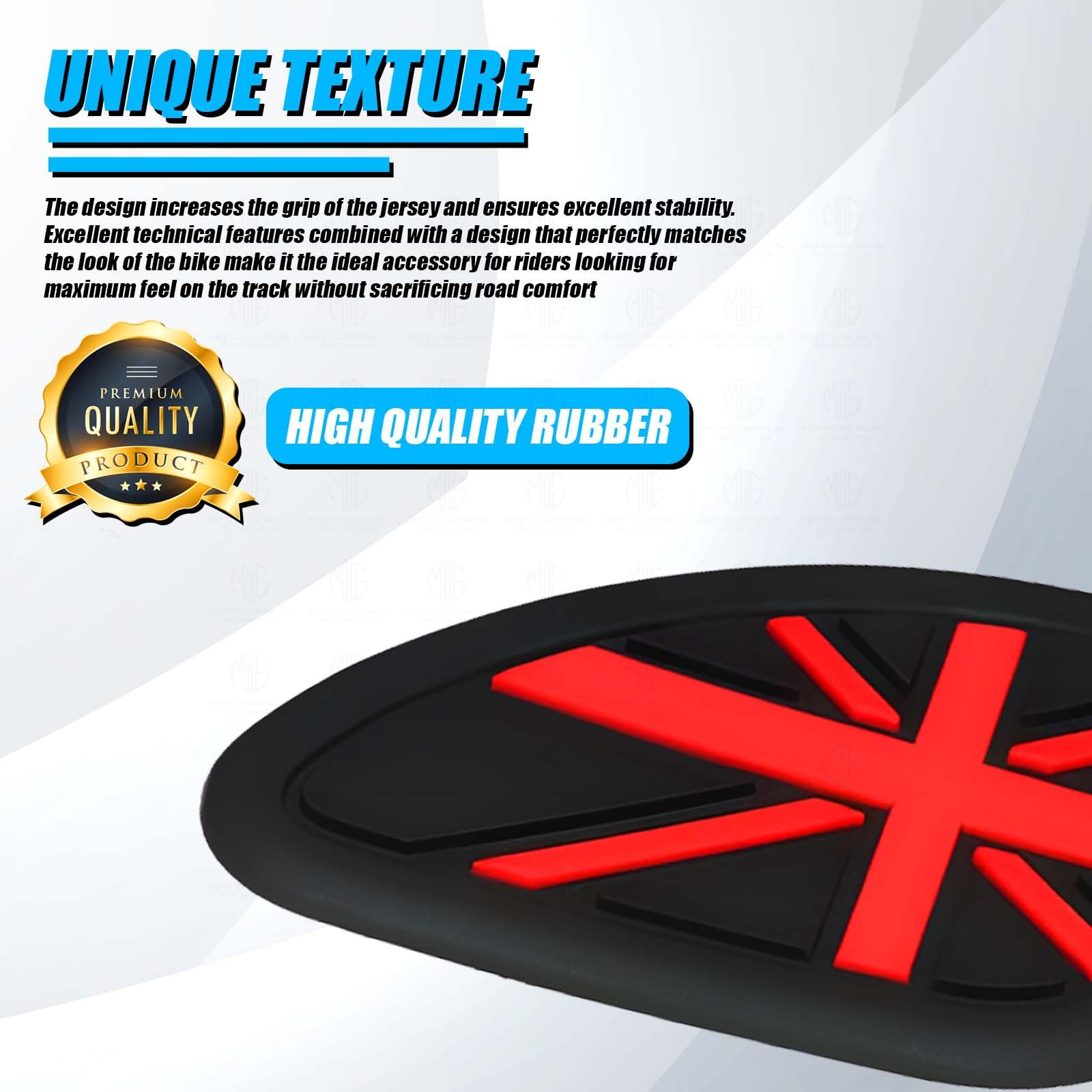 MOTO GENIUS Universal Anti Slip Silicone Tank Pad | Waterproof Motorcycle Sticker for Enhanced Grip and Protection on All Bikes ()