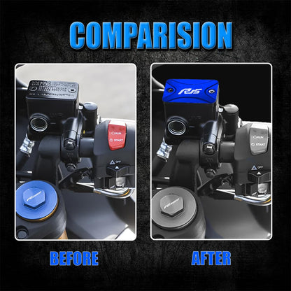 MOTO GENIUS Aluminium Front Brake Fluid Reservoir Cap for R15 | CNC Replacement Cover for Disc Brake Master Cylinder, Durable & Rust-Proof Upgrade