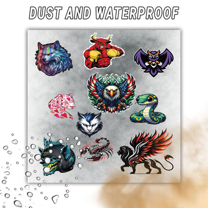 animal bike car laptop helmet 3d vinyl sticker waterproof decal for laptop bike car helmet