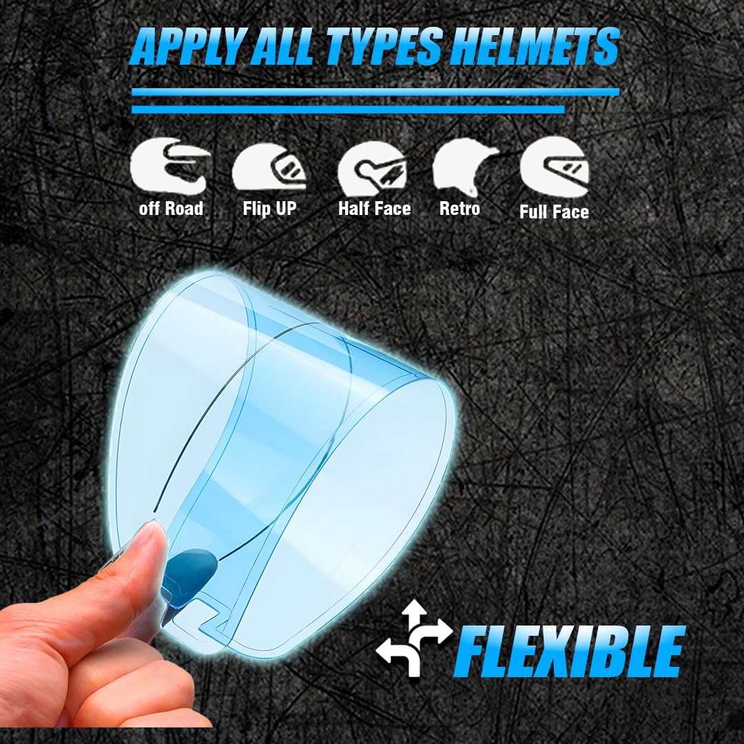 MOTO GENIUS Clear Anti Fog and Anti Rain Film for Motorcycle Helmets Ultimate Visibility and Safety Upgrade