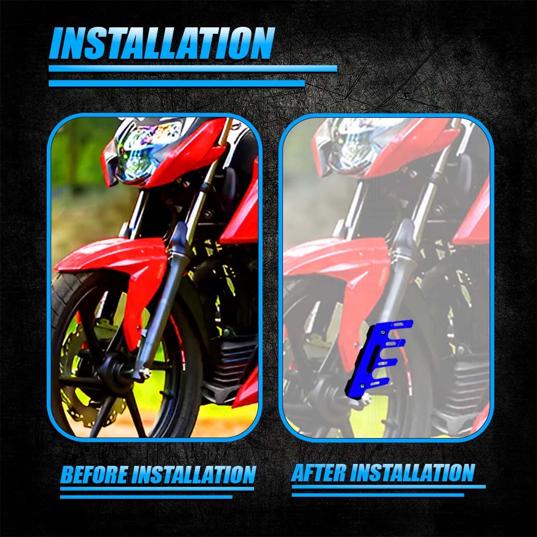 MOTO GENIUS ABS Shocker Protector | Front Fork Fender Protector | Universal Anti-Fall Slider Guard for All Bikes ()