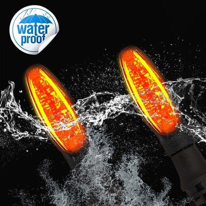 MOTO GENIUS Waterproof Flexible Silicone Rubber LED Indicator Light for FZ, R15, MT15 (BS4 + BS6), Ray Z | Unbreakable, Premium, and Durable Motorcycle Turn Signal Lights (2 Pieces)