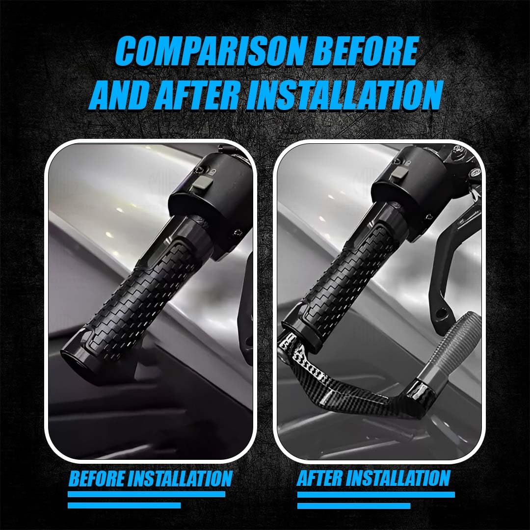 MOTO GENIUS Universal CNC Handlebar Brake Clutch Lever Protector Guard for Motorcycles & Bikes | Durable and Stylish ()