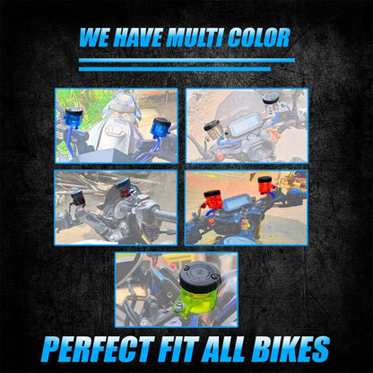 MOTO GENIUS Universal Motorcycle Front Brake Master Cylinder Oil Reservoir Tank Cup | Durable Replacement for Hydraulic Brake and Clutch Systems (Pack of 2)