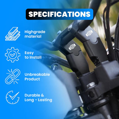 Aluminium Angular Handle Riser Clamp for XSR 155 Series | Adjustable Height & Reach Anti-Rust Anodized Handlebar Extender