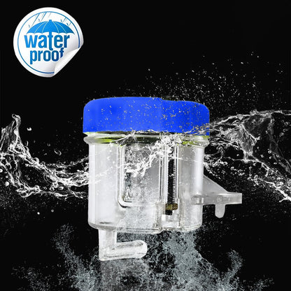 MOTO GENIUS Universal Motorcycle Front Brake Clutch Fluid Reservoir Tank Â– Durable Plastic Master Cylinder Oil Cup for Hydraulic Brake and Clutch Systems (Blue Transparent)