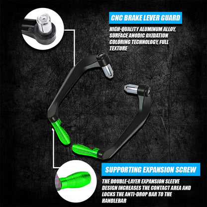MOTO GENIUS Adjustable CNC Brake Clutch Lever Protector Guard for Motorcycles & Bikes | Universal Fit, Durable Aluminum, Lever Protection, Minimalist Design ()