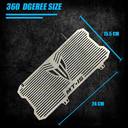 MOTO GENIUS Radiator Guard for MT15 | Heavy-Duty Stainless Steel Radiator Protector | Essential Motorcycle Accessory for Engine Cooling Protection ()