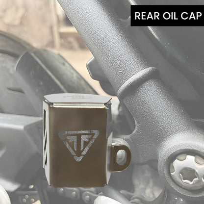 MOTO GENIUS Stainless Steel Rear Brake Oil Reservoir Guard for Triumph Speed 400 | Durable Protection for Brake System ()