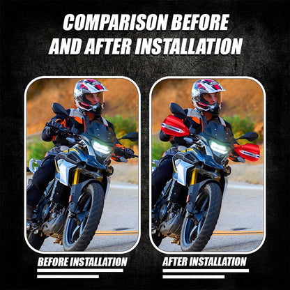 MOTO GENIUS Universal Bike Hand Guards Protectors | Wind Deflector Made for Hand Safety While Riding All Motorcycle ()