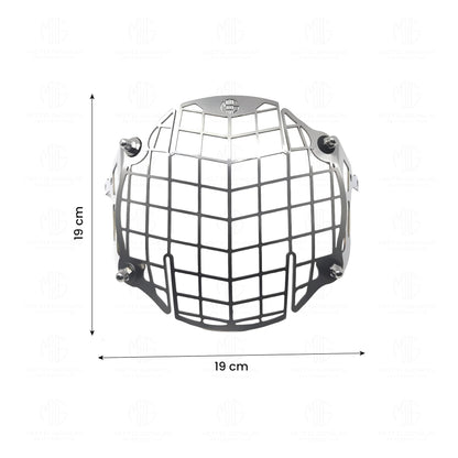 MOTO GENIUS Headlight Grill Guard for RE Super Meteor 650 | Durable Stainless Steel Protective Cover for Motorcycle Lights (Straight Design)