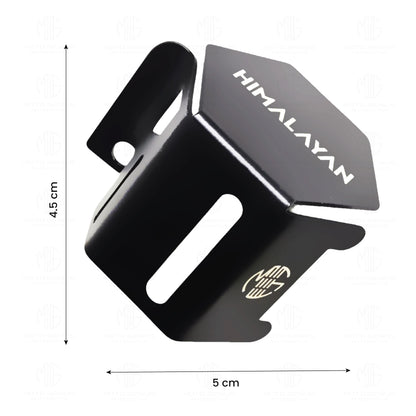 MOTO GENIUS Stainless Steel Rear Brake Oil Container Guard, Premium Black Finish, for RE Himalayan BS3/BS4/BS6/Scram Motorbike (Black)