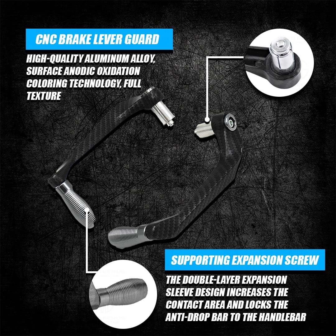 MOTO GENIUS Universal CNC Handlebar Brake Clutch Lever Protector Guard for Motorcycles & Bikes | Durable and Stylish ()