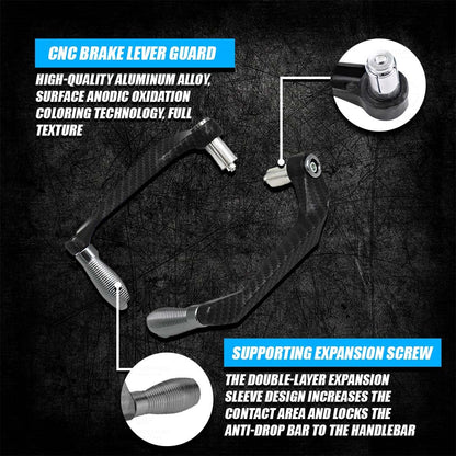 MOTO GENIUS Universal CNC Handlebar Brake Clutch Lever Protector Guard for Motorcycles & Bikes | Durable and Stylish ()