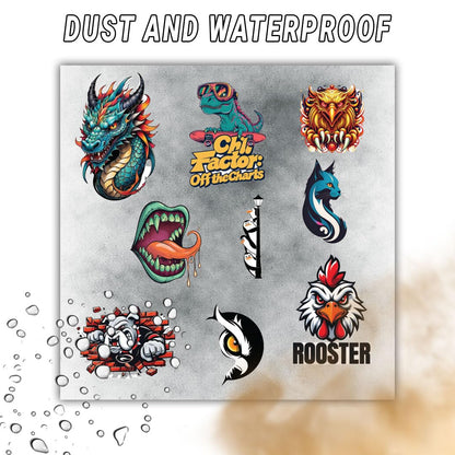 animal bike car laptop helmet 3d vinyl sticker waterproof decal for laptop bike car helmet