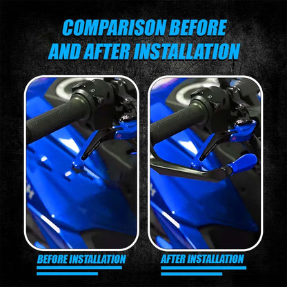 MOTO GENIUS Adjustable CNC Brake Clutch Lever Protector Guard for Motorcycles & Bikes | Universal Fit, Durable Aluminum, Lever Protection, Minimalist Design ()