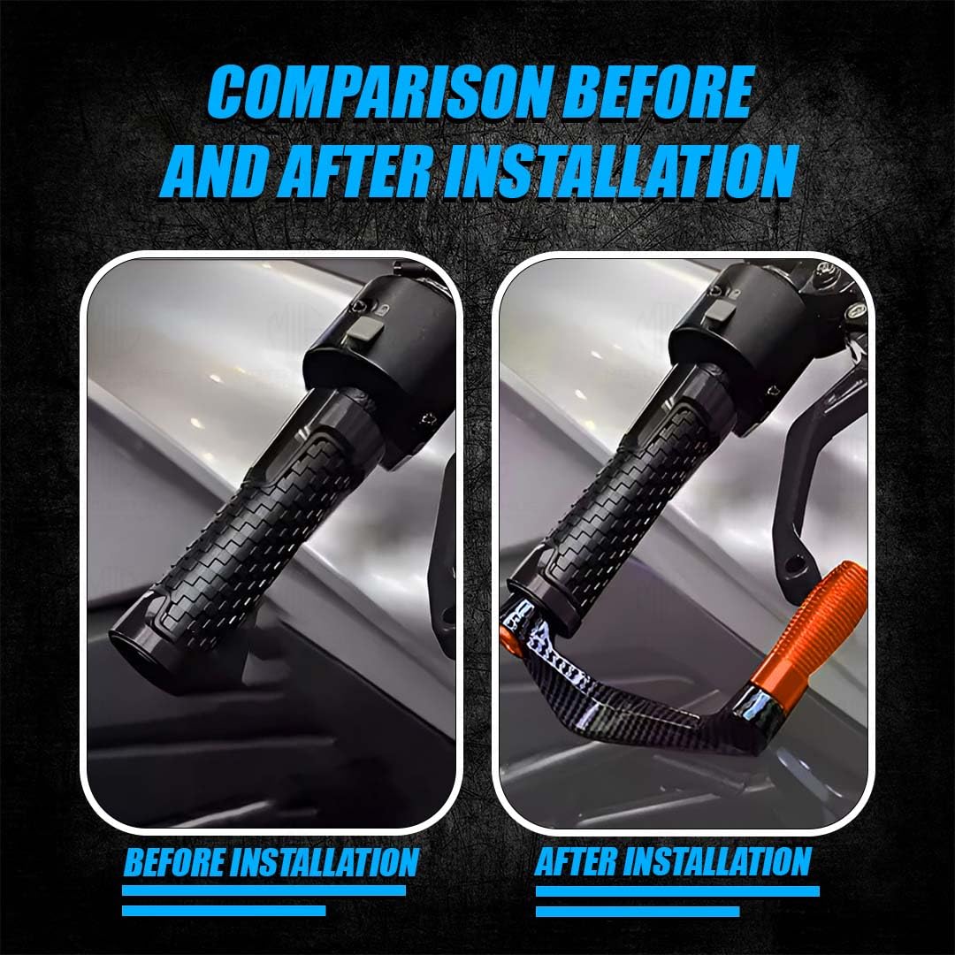 MOTO GENIUS Universal CNC Handlebar Brake Clutch Lever Protector Guard for Motorcycles & Bikes | Durable and Stylish ()