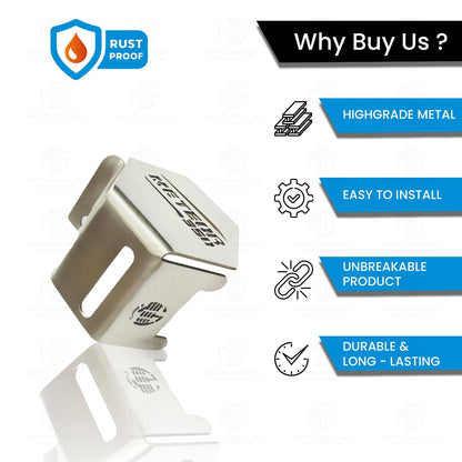 MOTO GENIUS Stainless Steel Rear Brake Oil Container Guard for Meteor 350, Durable & Stylish Protection ()