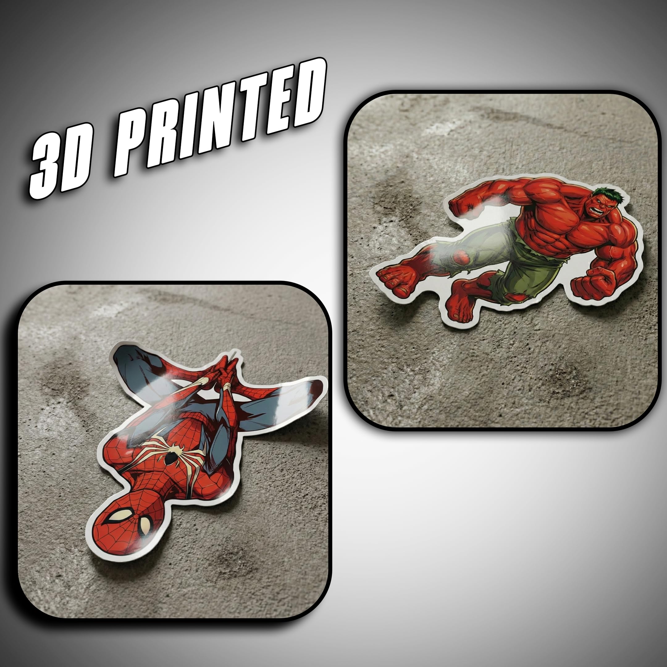 Angry Comic-Style Superhero Inspired by Marvel | UV DTF 3D Printed Stickers – Durable, Vibrant, Waterproof Decal for Laptops, Bottles, Cars & More