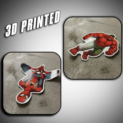 Angry Comic-Style Superhero Inspired by Marvel | UV DTF 3D Printed Stickers – Durable, Vibrant, Waterproof Decal for Laptops, Bottles, Cars & More