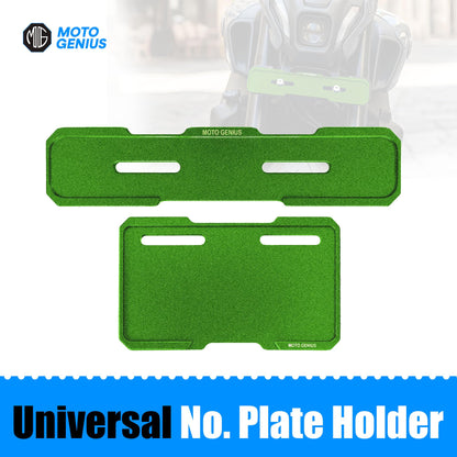Universal CNC Aluminium Number Plate Holder Frame for Bikes & Scooters, Front & Rear, Anti-Rust, Heavy-Duty License Plate Mount, Universal Fit, Easy Installation