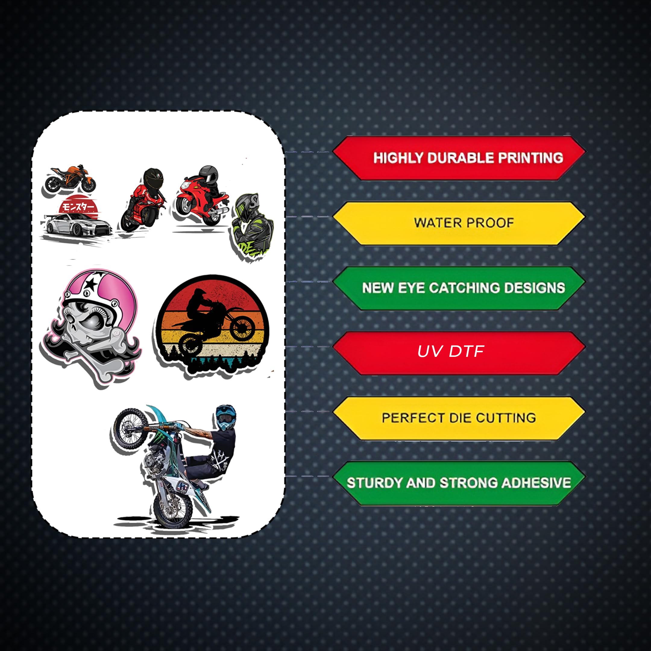animal bike car laptop helmet 3d vinyl sticker waterproof decal for laptop bike car helmet