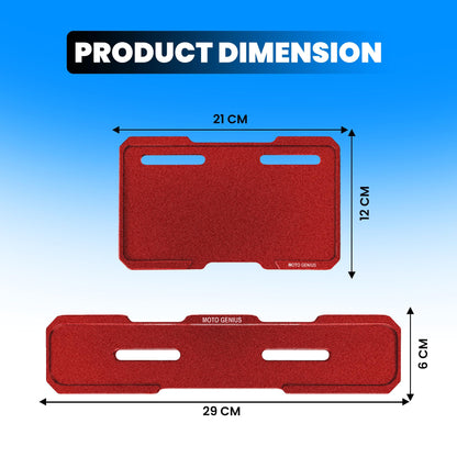 Universal CNC Aluminium Number Plate Holder Frame for Bikes & Scooters, Front & Rear, Anti-Rust, Heavy-Duty License Plate Mount, Universal Fit, Easy Installation
