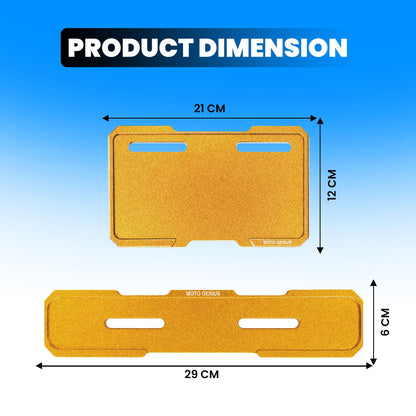 Universal CNC Aluminium Number Plate Holder Frame for Bikes & Scooters, Front & Rear, Anti-Rust, Heavy-Duty License Plate Mount, Universal Fit, Easy Installation