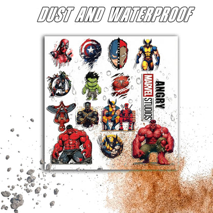 Angry Comic-Style Superhero Inspired by Marvel | UV DTF 3D Printed Stickers – Durable, Vibrant, Waterproof Decal for Laptops, Bottles, Cars & More