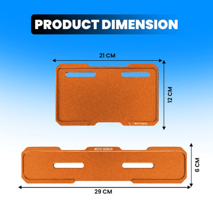 Universal CNC Aluminium Number Plate Holder Frame for Bikes & Scooters, Front & Rear, Anti-Rust, Heavy-Duty License Plate Mount, Universal Fit, Easy Installation