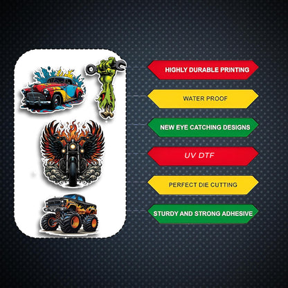 animal bike car laptop helmet 3d vinyl sticker waterproof decal for laptop bike car helmet
