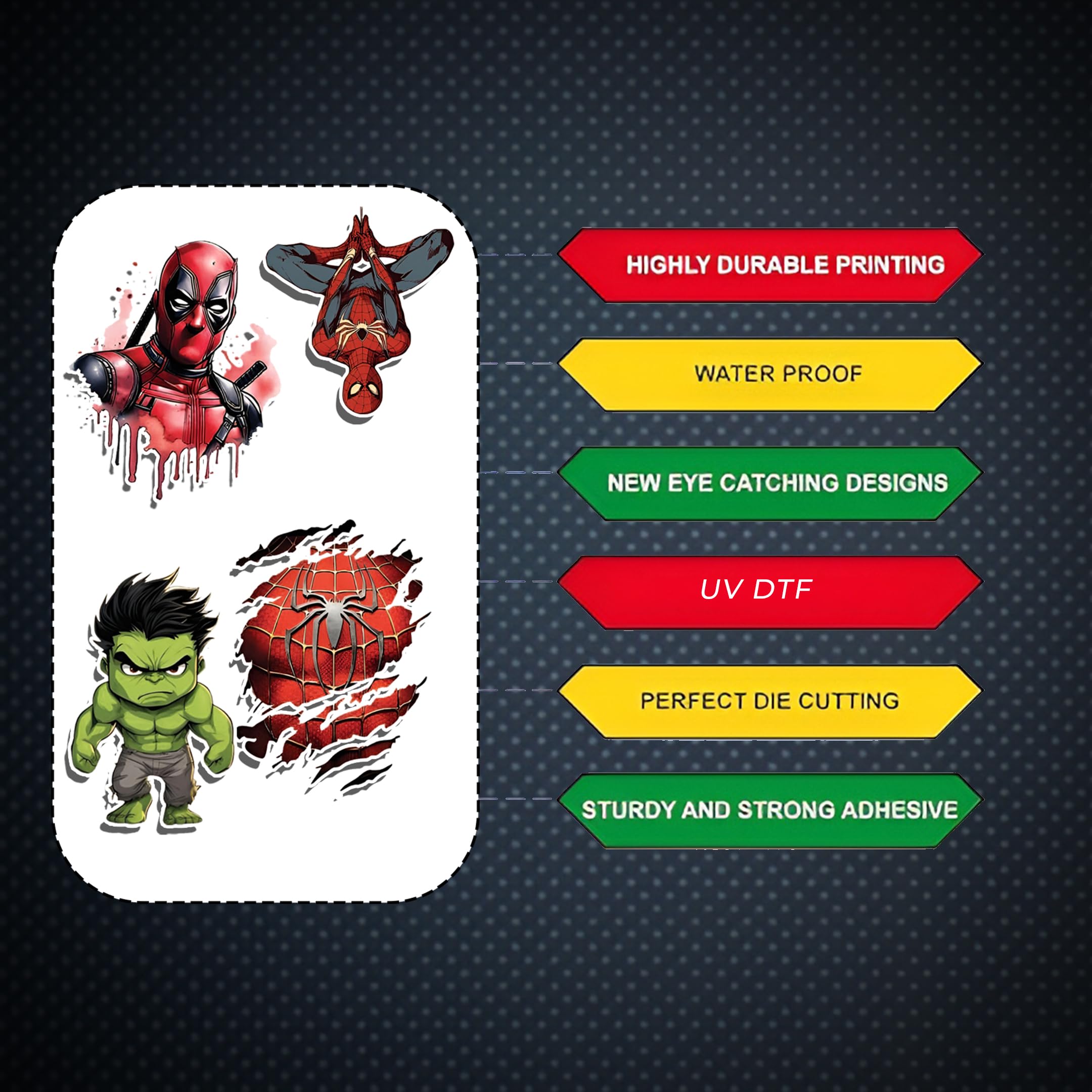 Angry Comic-Style Superhero Inspired by Marvel | UV DTF 3D Printed Stickers – Durable, Vibrant, Waterproof Decal for Laptops, Bottles, Cars & More