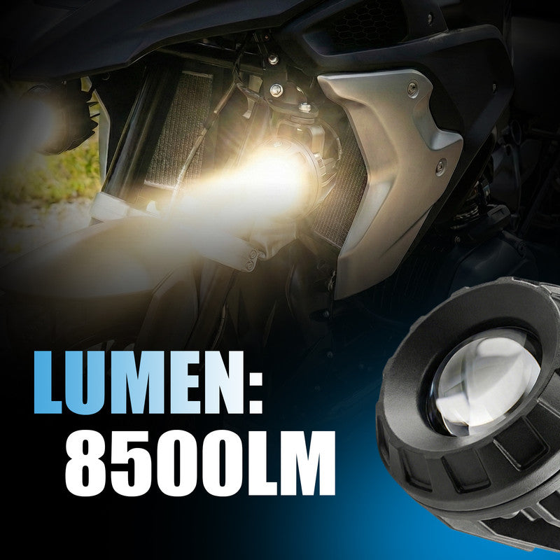 VK133 WITH HARNESS 60W LED Motorcycle Spotlight | High & Low Beam | 12V–36V Waterproof IP67 | High-Power Auxiliary Driving Light(Pack of 2) (MGF3)