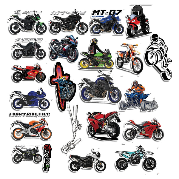 Superbike 3D Stickers, UV DTF Printed Waterproof Decal for Laptops, Water Bottles, Cars, Bikes & More
