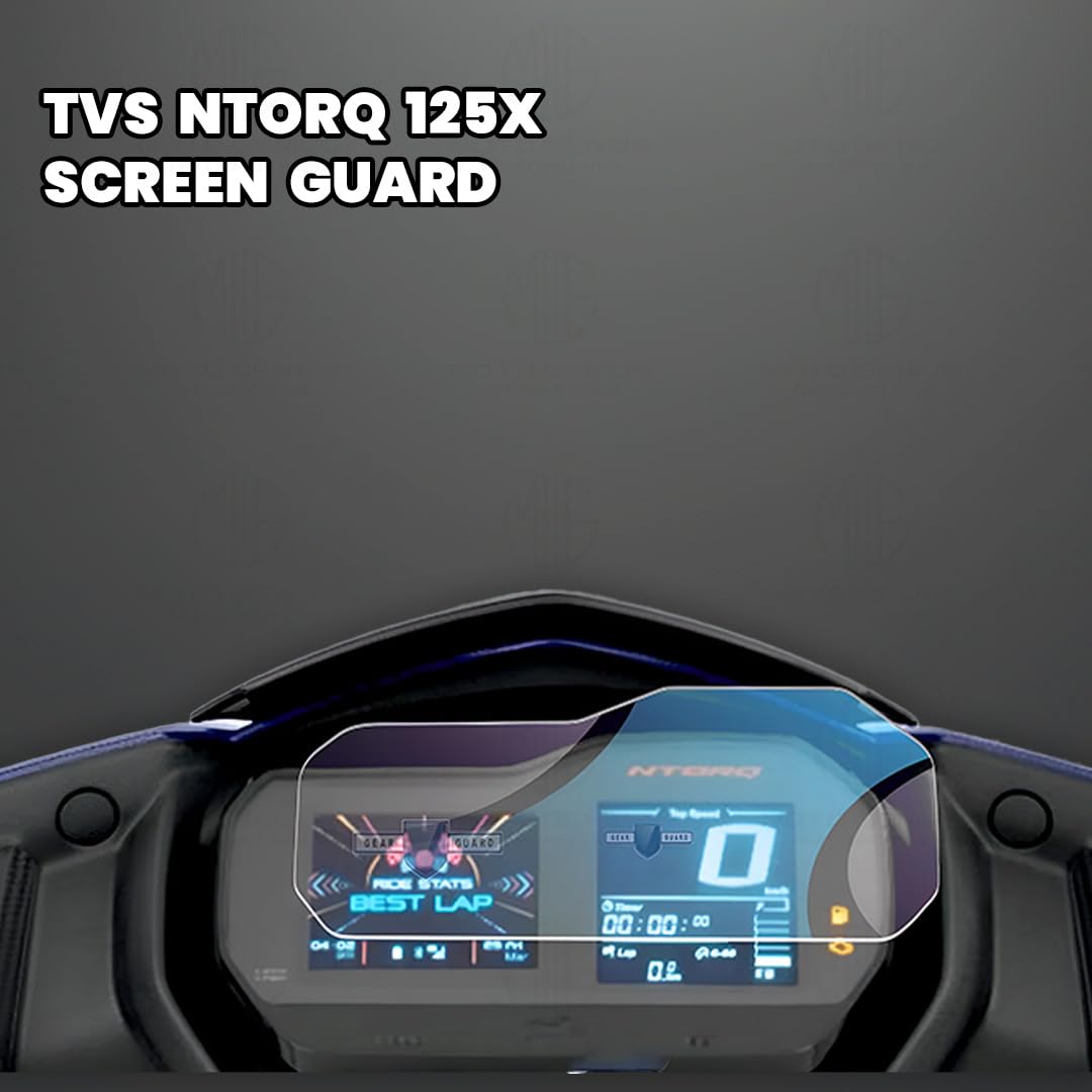 9H Nano Glass Screen Protector for TVS NTORQ 125X Speedometer, Scratch Resistant, Anti Fingerprint, HD Clarity, Easy Application - Moto Genius