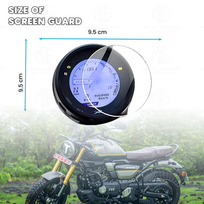9H Nano Glass Screen Protector for TVS NTORQ Speedometer, Scratch Resistant, Anti Fingerprint, HD Clarity, Easy Application-Transparent - Moto Genius