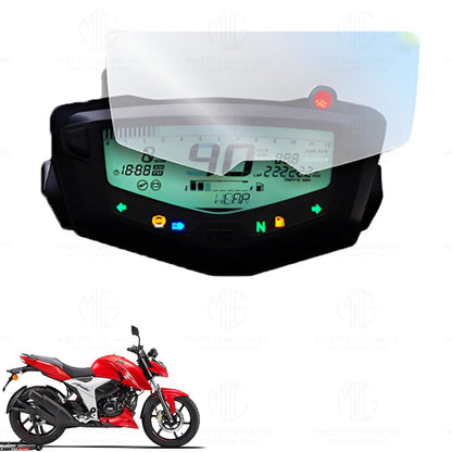 9H Nano Glass Screen Protector for TVS NTORQ Speedometer, Scratch Resistant, Anti Fingerprint, HD Clarity, Easy Application-Transparent - Moto Genius