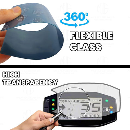 9H Nano Glass Speedometer Screen Guard Protector for Suzuki Access 125, Avenis 125, Burgman Street 125 | Scratch Resistant, Anti-Fingerprint, Bubble Free - Moto Genius