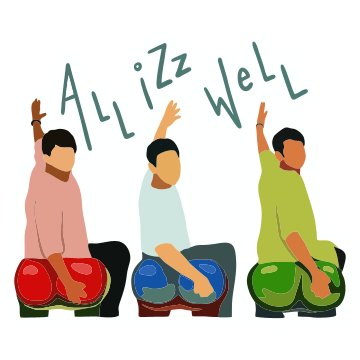 All Izz well Sticker