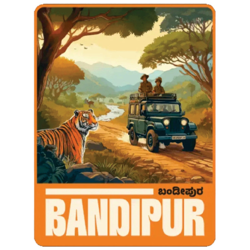 Bandipur 3D Vinyl Sticker Waterproof Decals for Motorcycle, Helmet & Laptop | Edgy Aesthetic Stickers for Bikes and cars