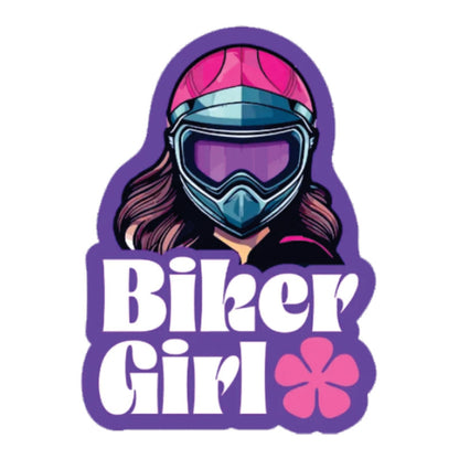 Biker-Girl 3D Vinyl Sticker Waterproof Decals for Motorcycle, Helmet & Laptop | Edgy Aesthetic Stickers for Bikes and cars