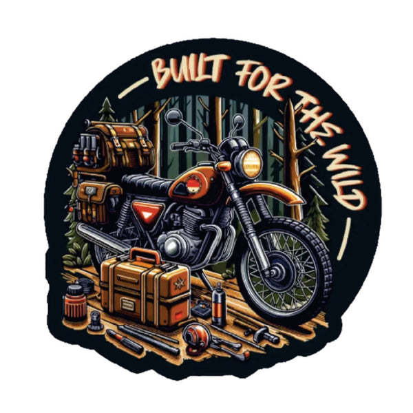 Built-for-the-Wild 3D Vinyl Sticker Waterproof Decals for Motorcycle, Helmet & Laptop | Edgy Aesthetic Stickers for Bikes and cars